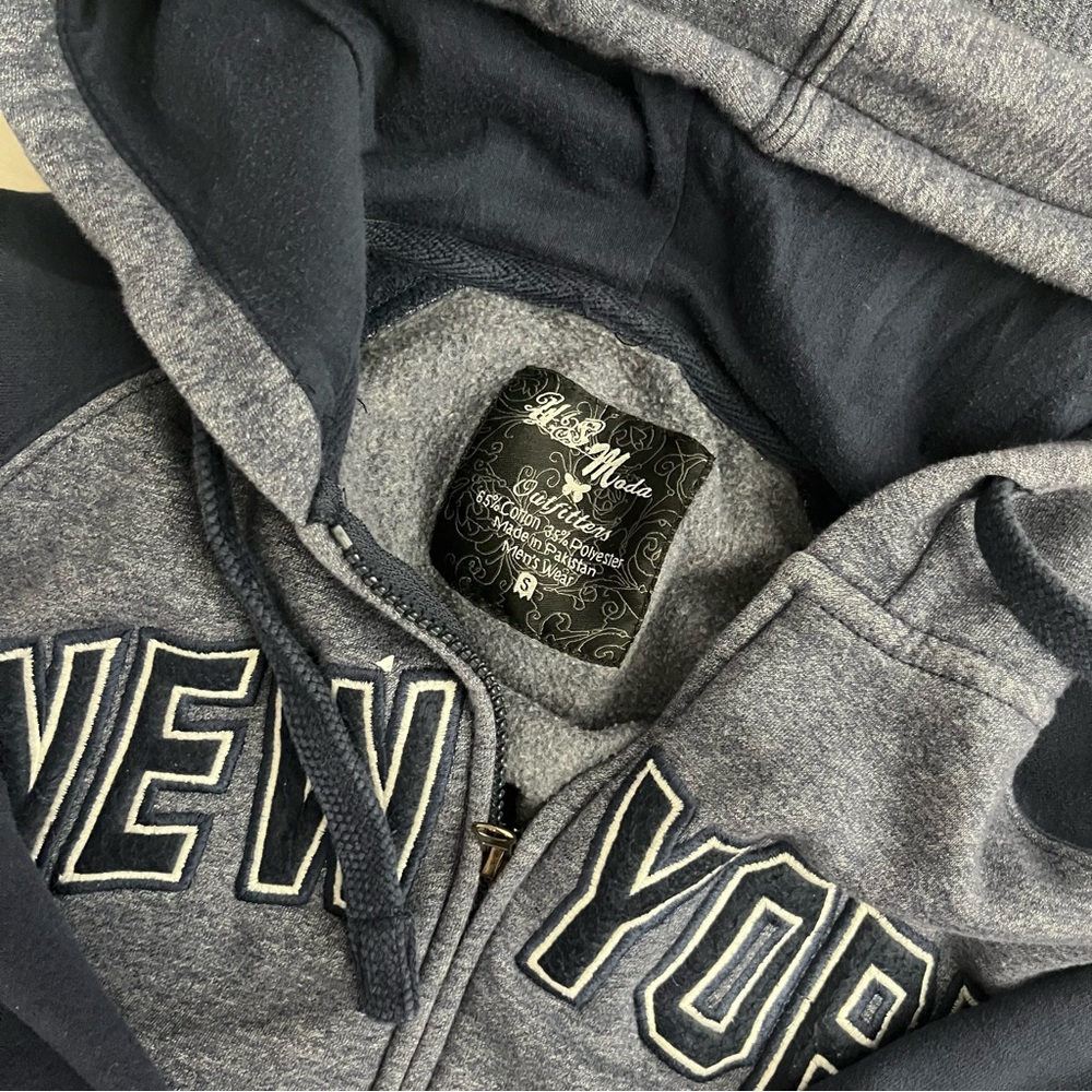 🌀 New York Navy Contrast Zip Up - Picture 2 of 6